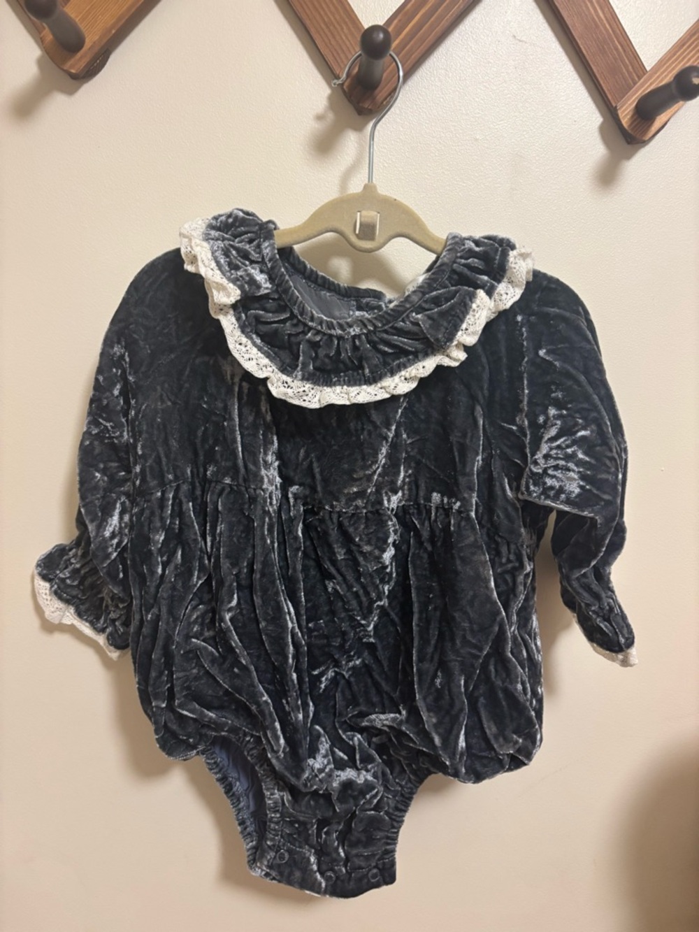 Noralee Velvet Lace Baby Romper